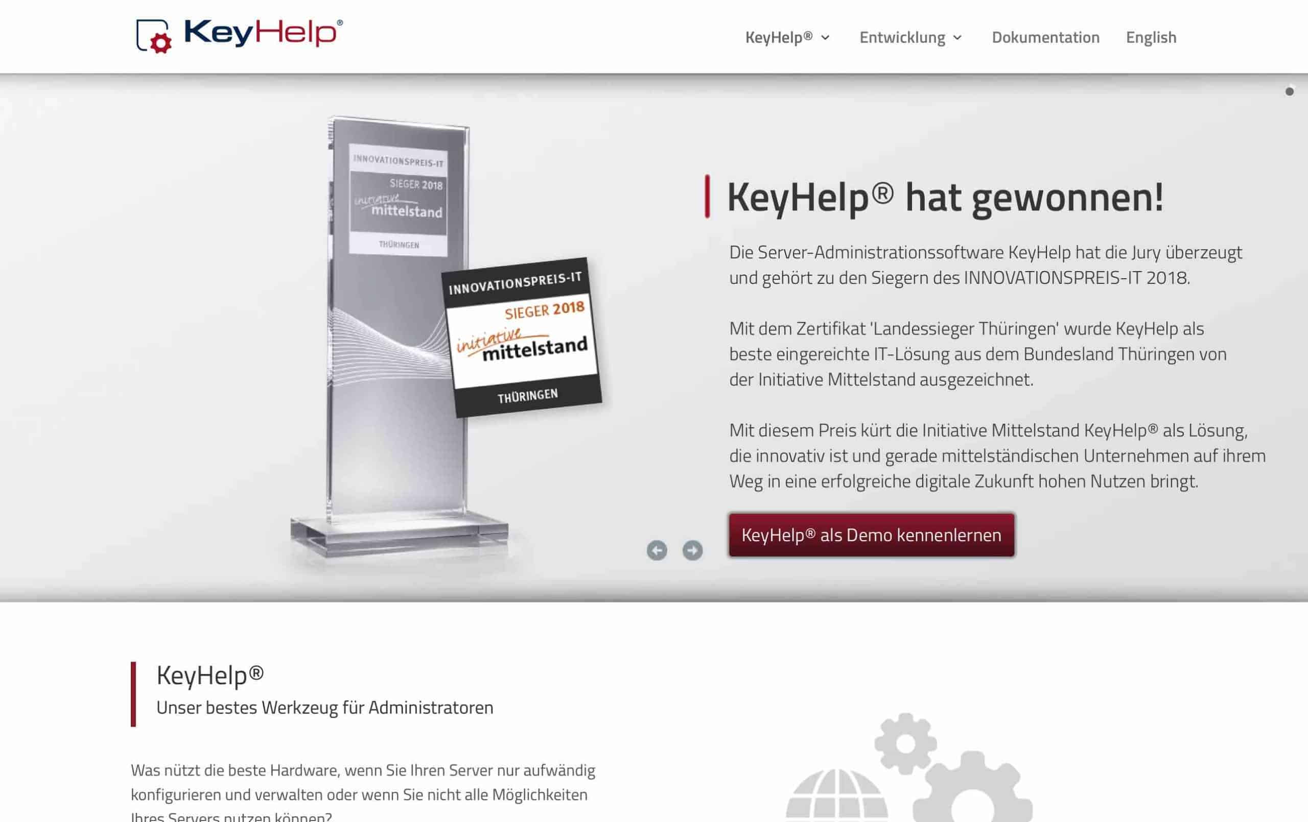 KeyHelp® – Administrationstool für Linux-Webserver